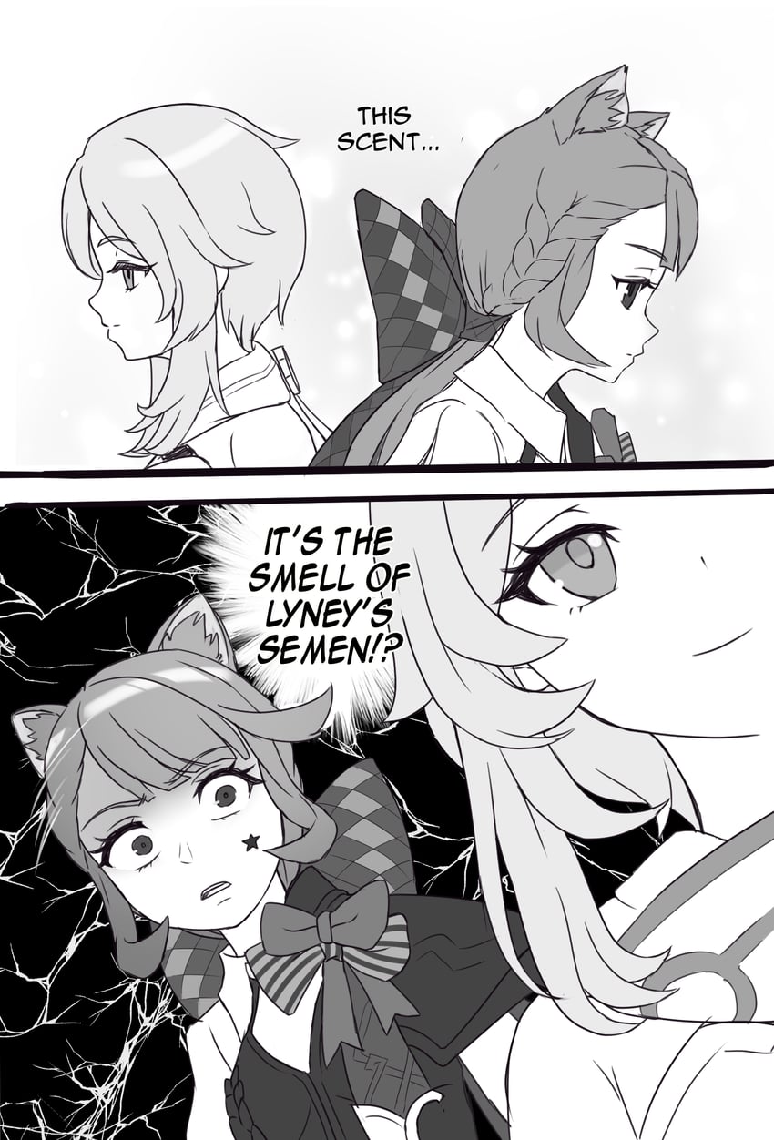 lumine and lynette (genshin impact and 1 more) drawn by luizhtx