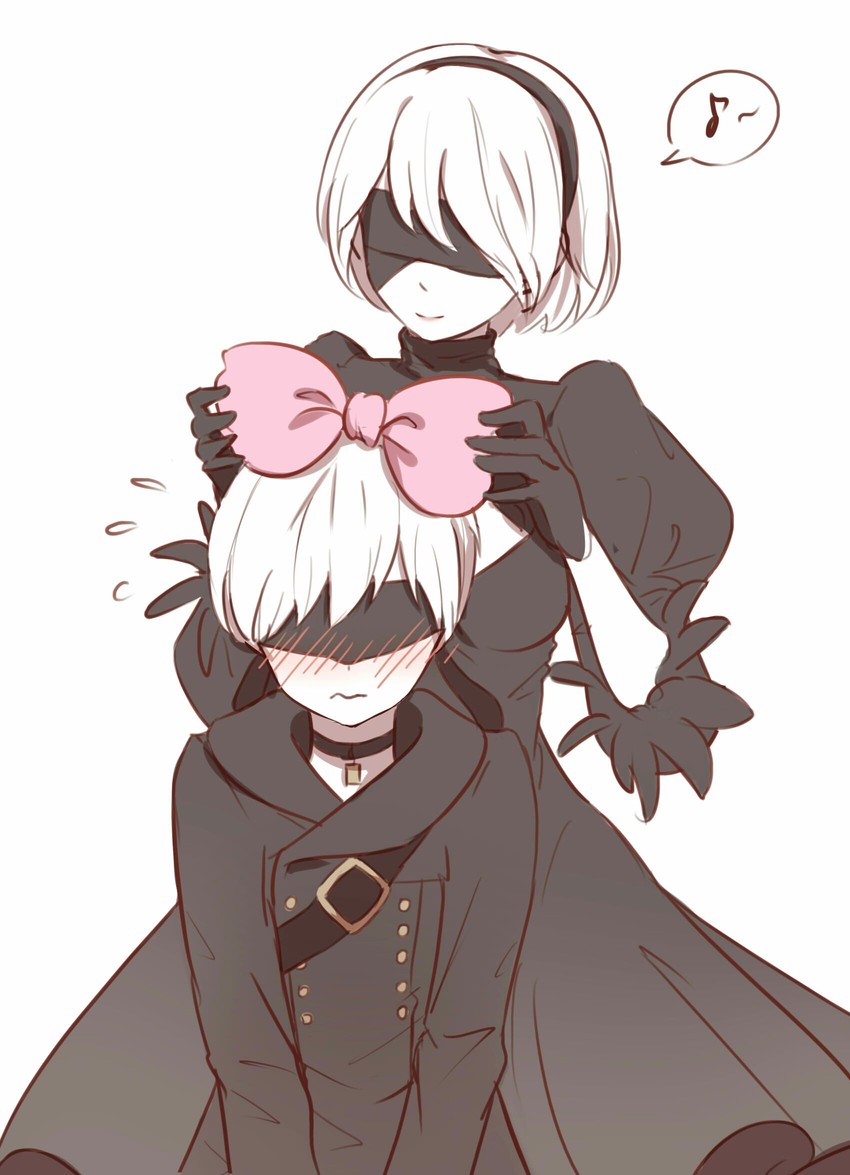 2b and 9s (nier and 1 more) drawn by ku_luo_mofa_shi