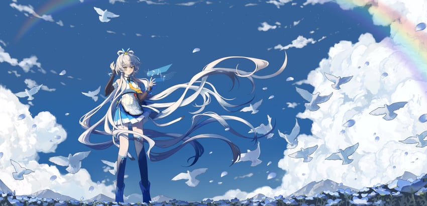 luo tianyi (vocaloid and 1 more) drawn by sjengu_shintani