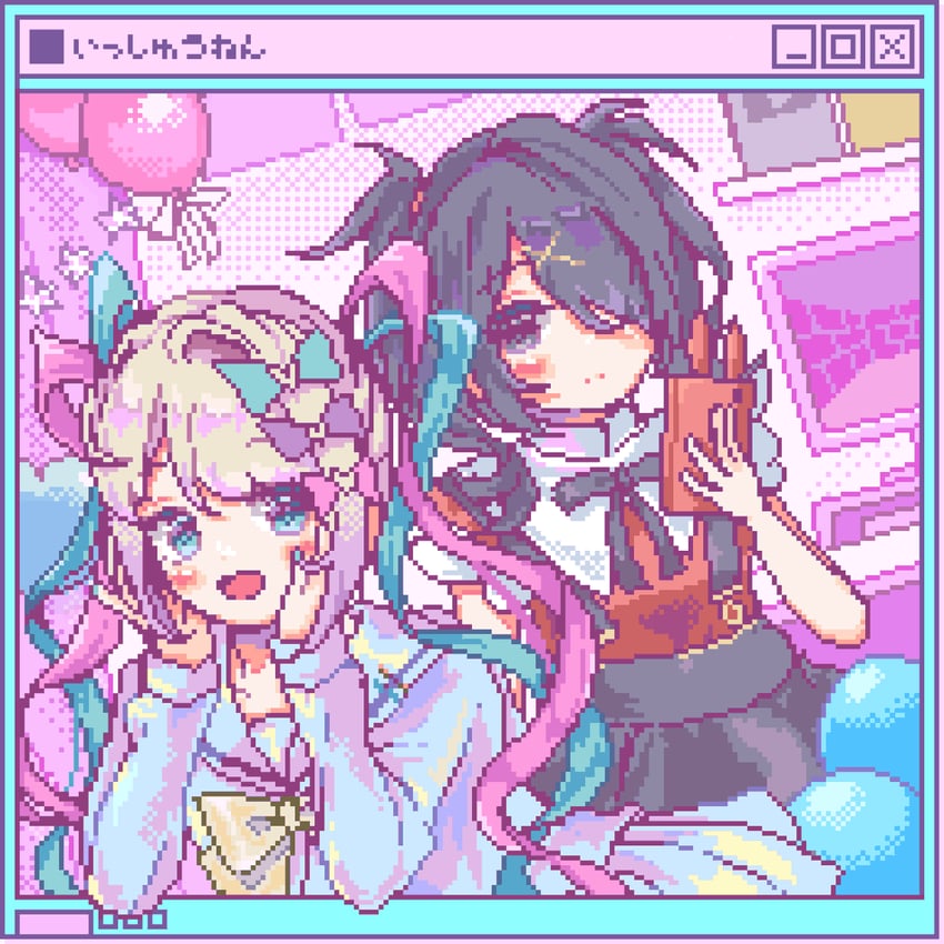 chouzetsusaikawa tenshi-chan and ame-chan (needy girl overdose) drawn by obake_yura