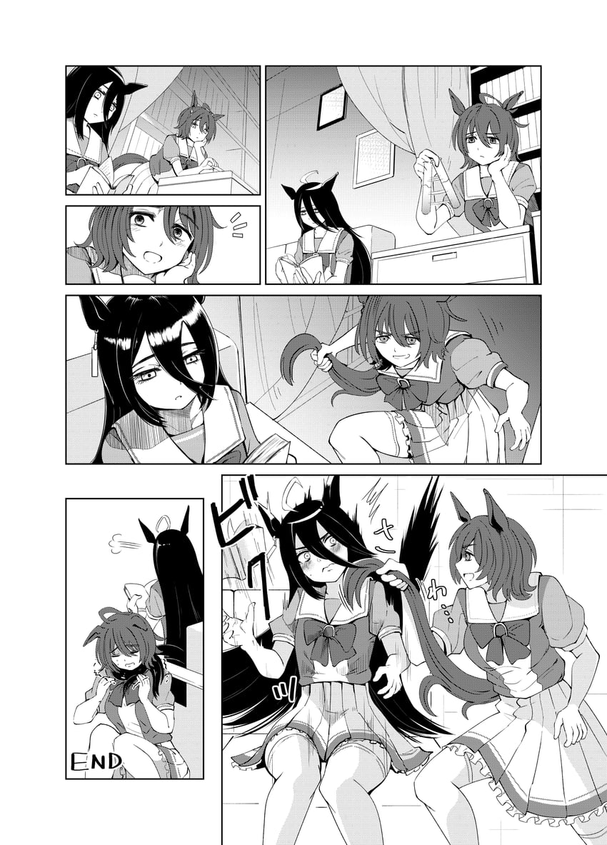 agnes tachyon and manhattan cafe (umamusume) drawn by coralreef966