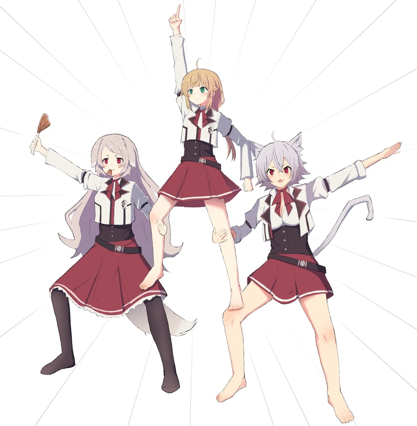 norn greyrat, rinia dedoldia, and pursena adoldia (mushoku tensei) drawn by abichan123456