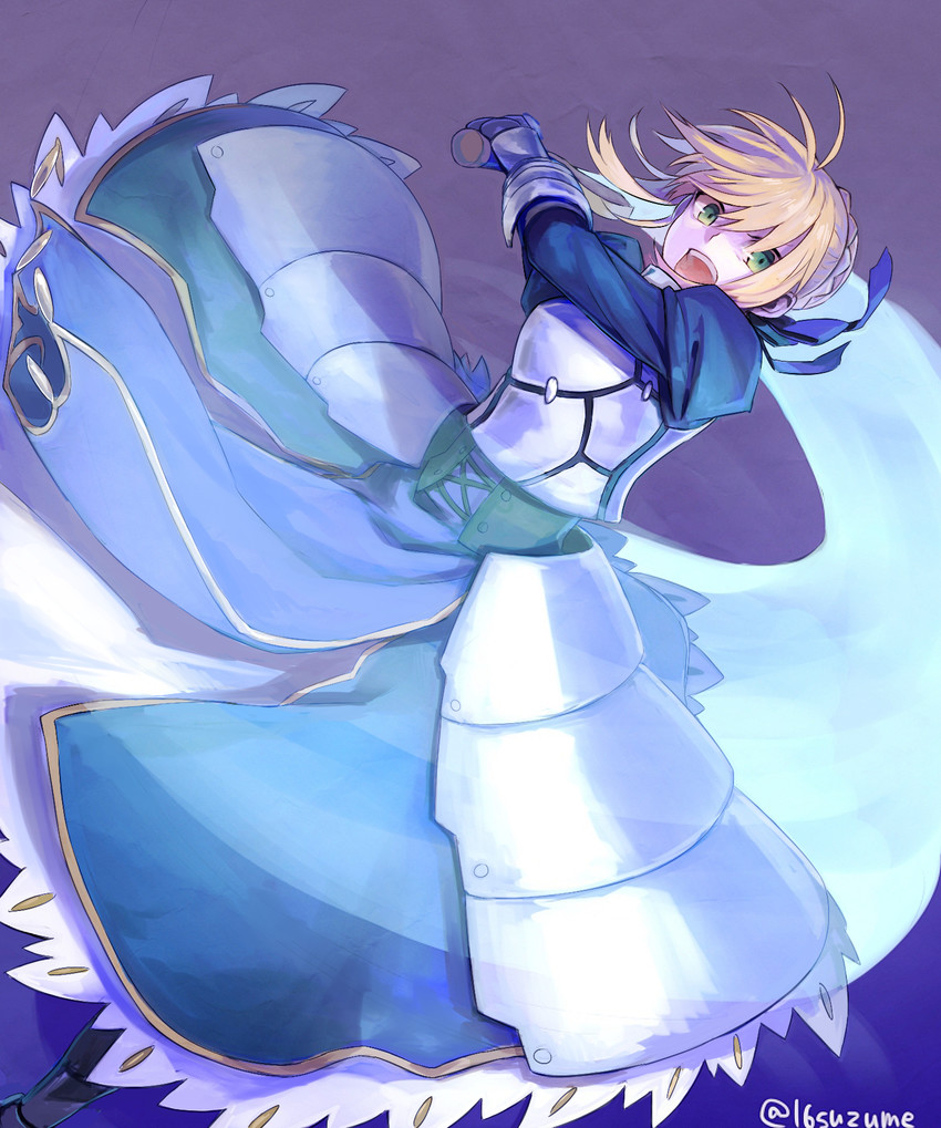 artoria pendragon and saber (fate and 1 more) drawn by somemiya_suzume
