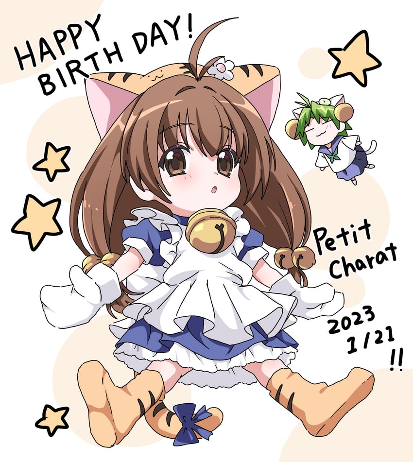 dejiko and puchiko (di gi charat) drawn by fujiwara_tatsuroo