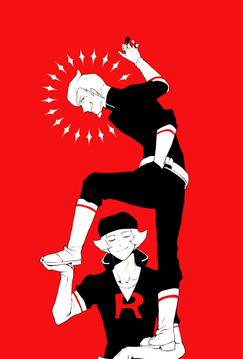 proton and petrel (pokemon and 1 more) drawn by sioma709iie