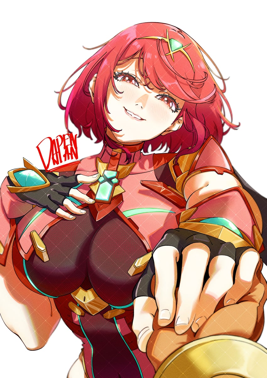 pyra and rex (xenoblade chronicles and 1 more) drawn by dapenpan