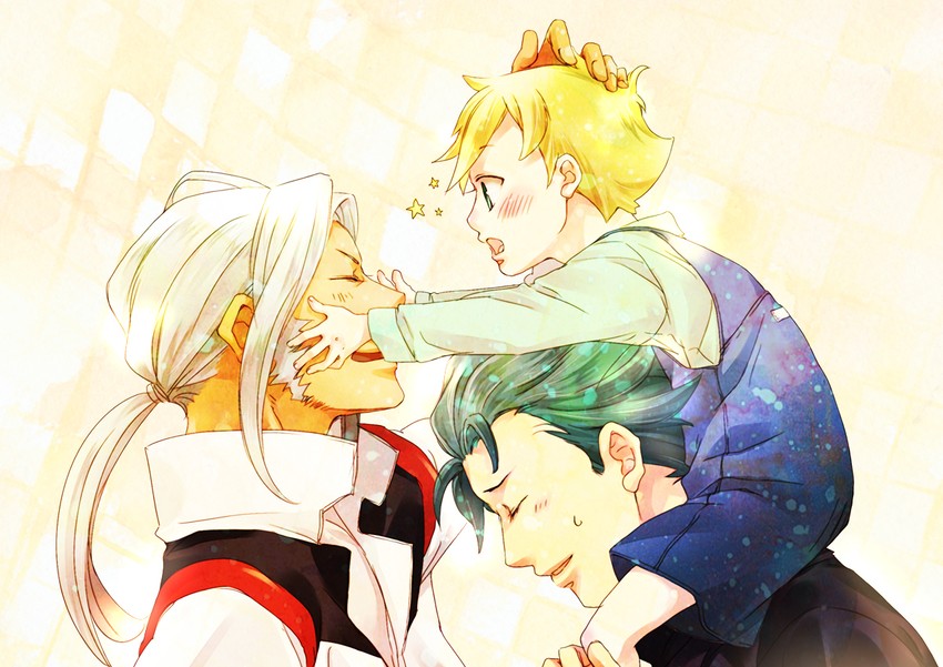 flit asuno, asemu asuno, and woolf enneacle (gundam and 1 more) drawn by hanagosui