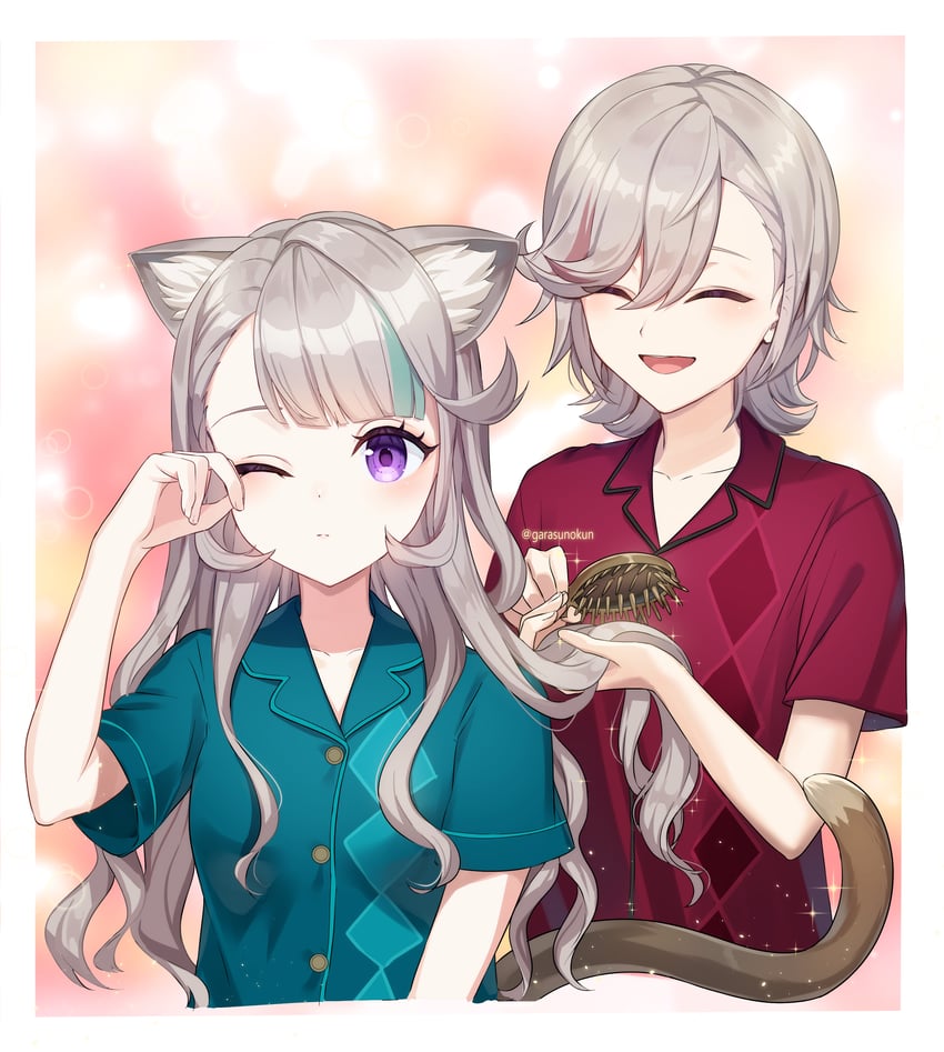 lynette and lyney (genshin impact) drawn by ruri-urasue-1224