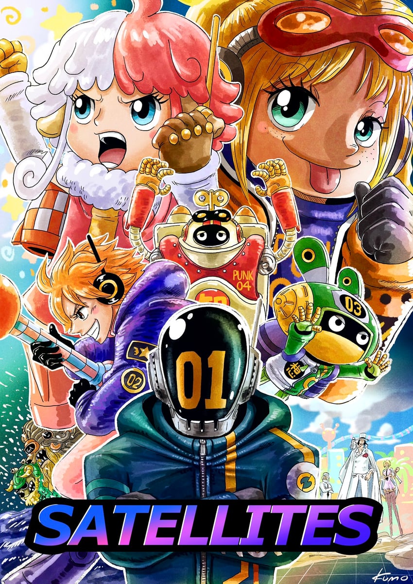 rob lucci, vegapunk lilith, kaku, hattori, stussy, and 5 more (one piece) drawn by kumo_d7