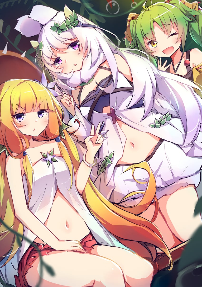 traptrix sera, traptrix nepenthes, and traptrix cularia (yu-gi-oh!) drawn by kanzakietc