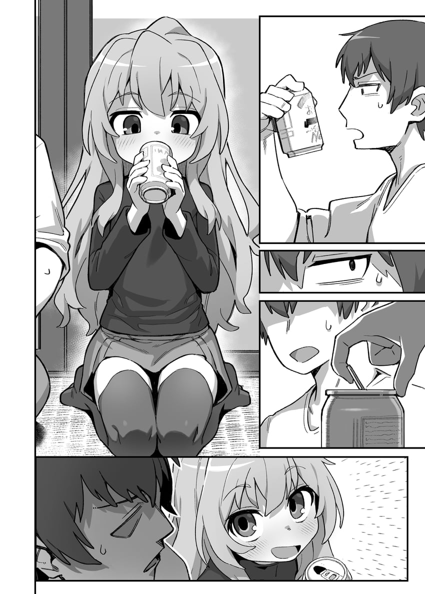 aisaka taiga and takasu ryuuji (toradora!) drawn by wagashi_(dagashiya)