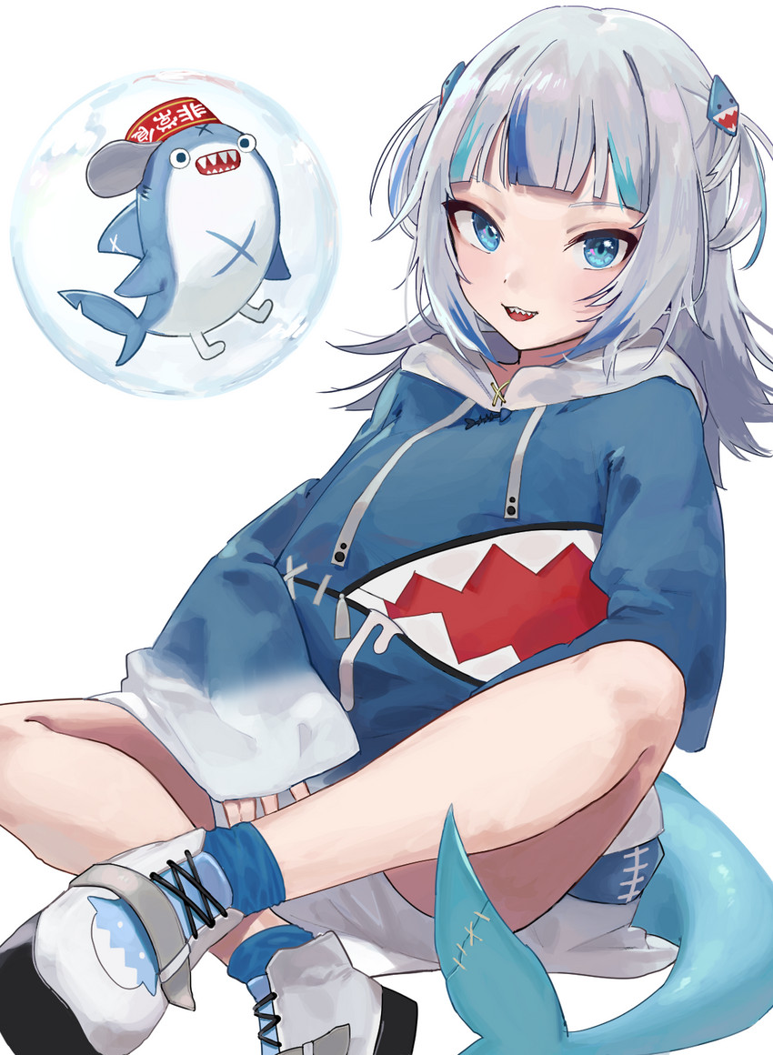 gawr gura and bloop (hololive and 1 more) drawn by 10v3tm5