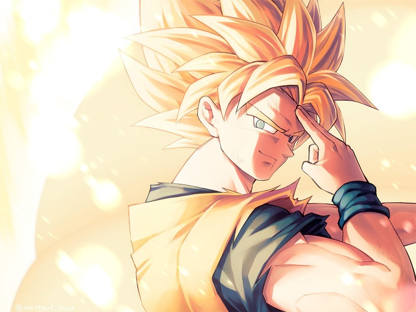 son goku (dragon ball and 1 more) drawn by mattari_illust