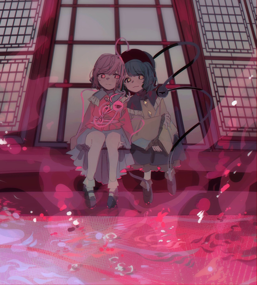 komeiji koishi and komeiji satori (touhou) drawn by shi_chimi