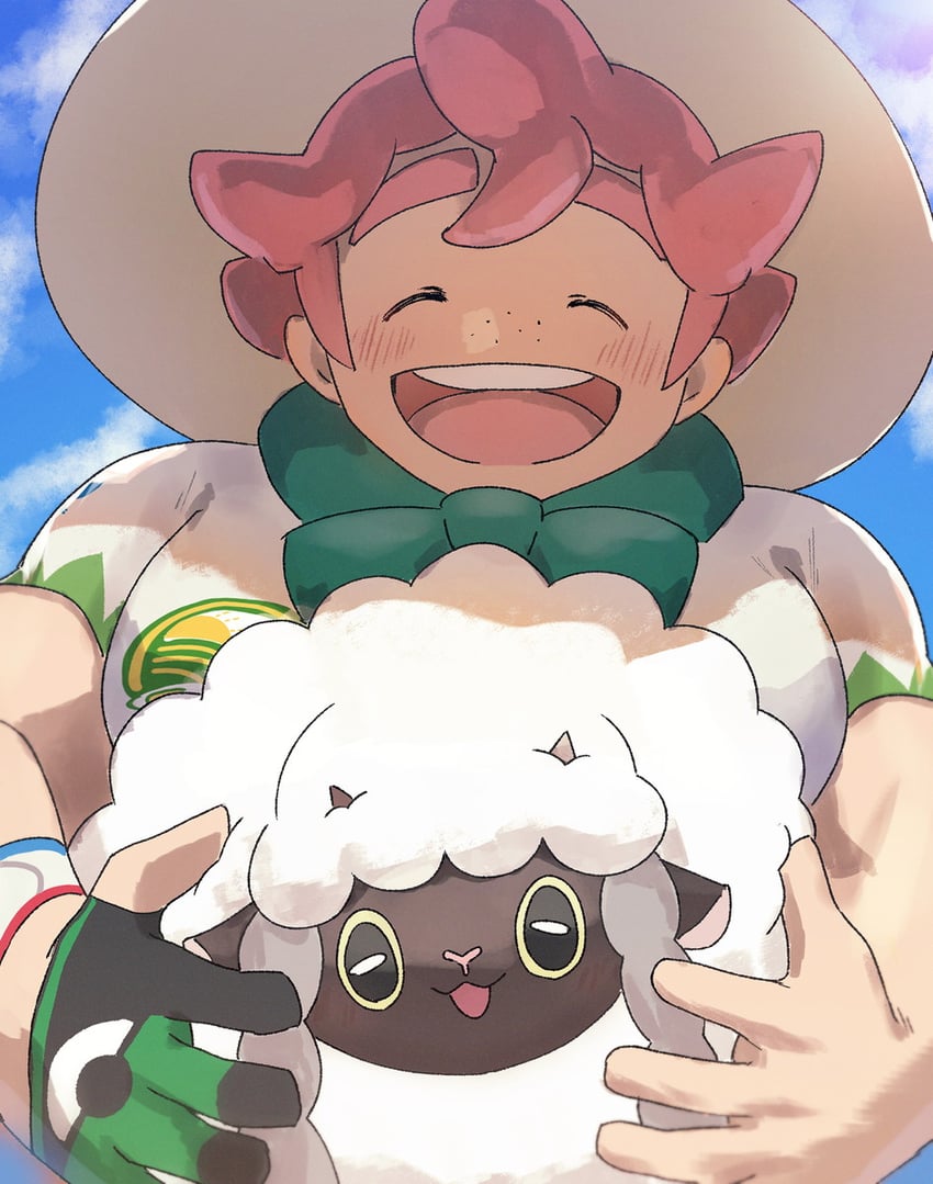 wooloo and milo (pokemon and 1 more) drawn by gizugazu