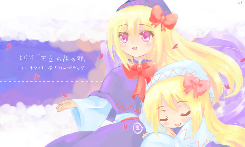 lily white and lily black (touhou) drawn by 23_(candy_chapus)