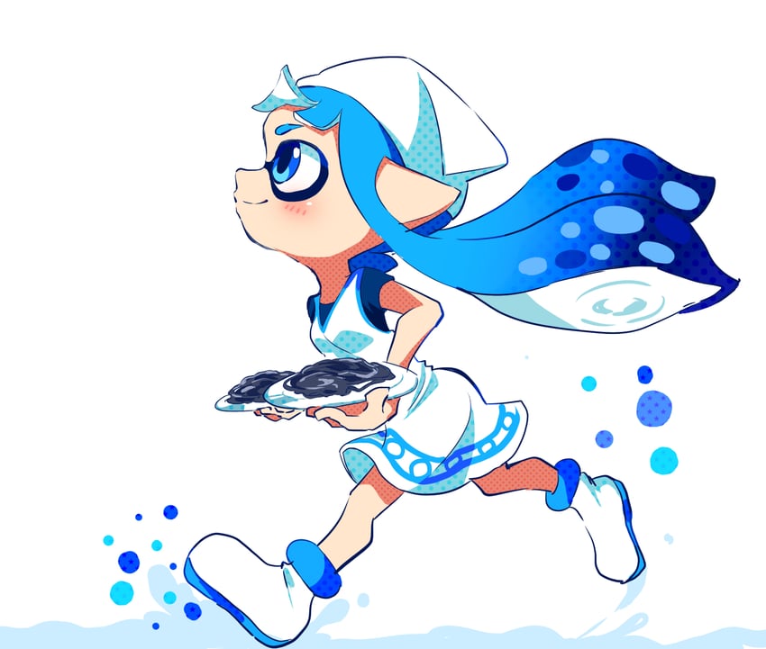 inkling player character, inkling girl, and ikamusume (splatoon and 1 more) drawn by chutaro_gonzade