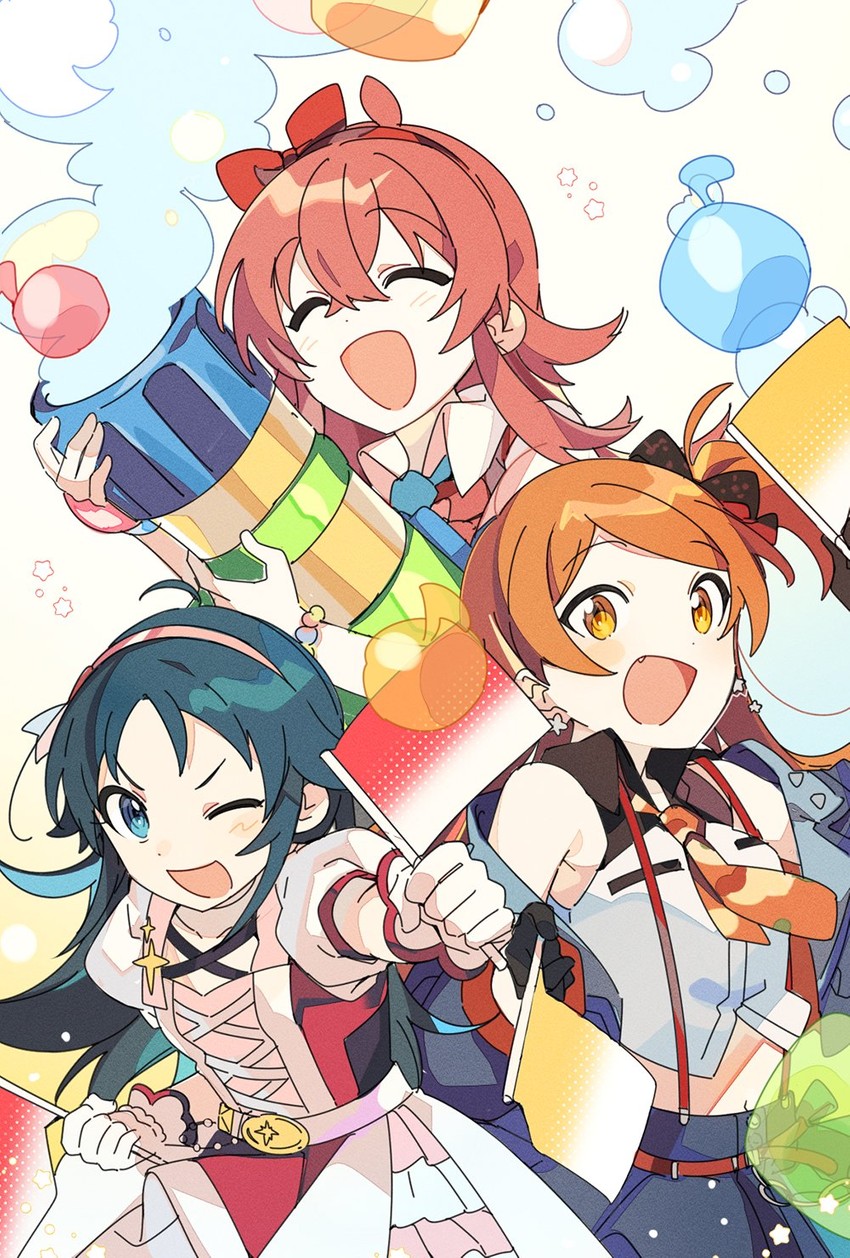 komiya kaho, ogami tamaki, and nanjo hikaru (idolmaster and 4 more) drawn by ap_bar