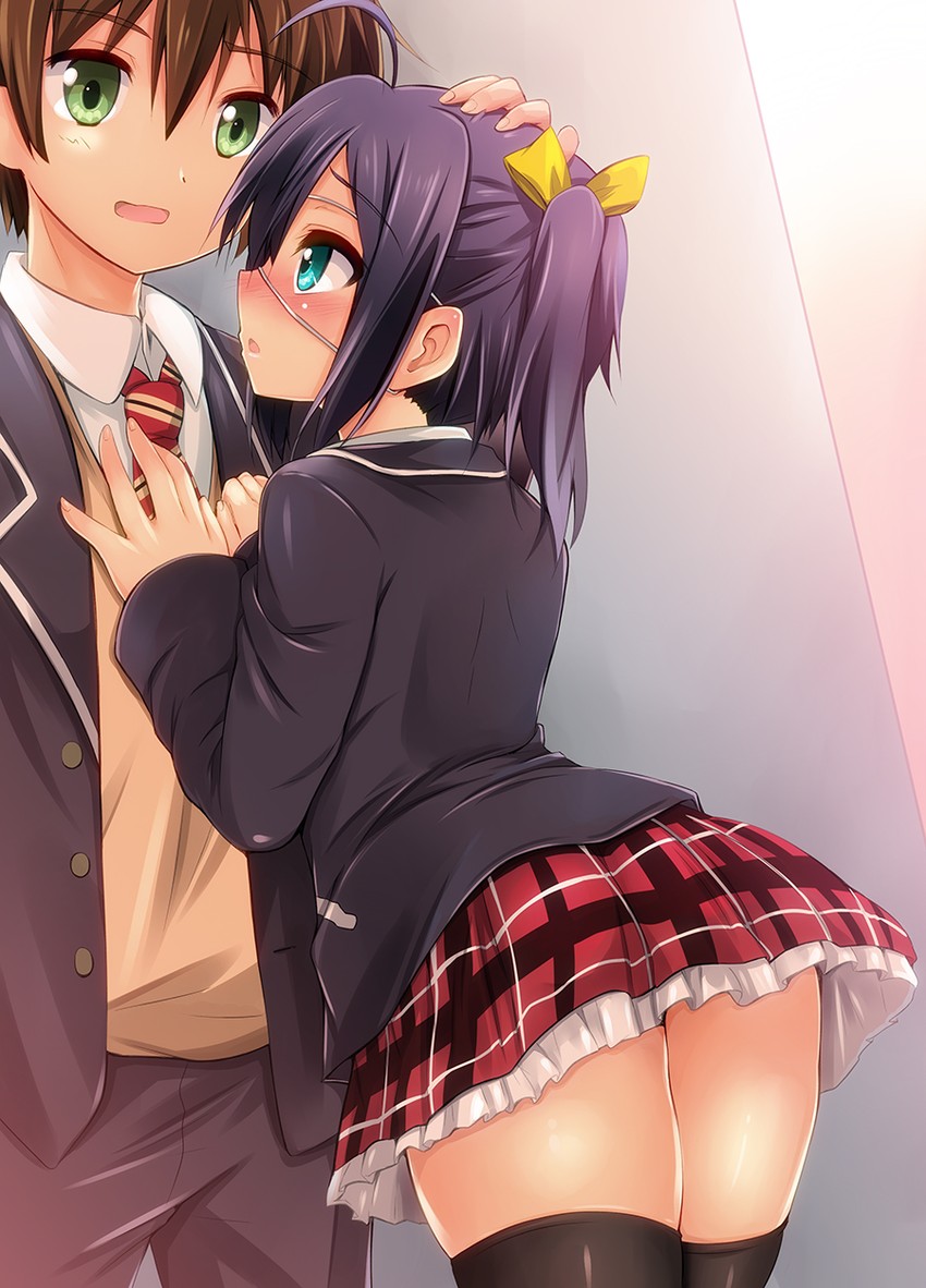 takanashi rikka and togashi yuuta (chuunibyou demo koi ga shitai!) drawn by sen_(astronomy)