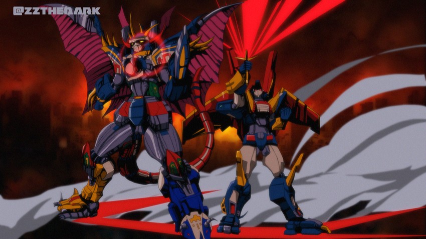daizyuzin, dino megazord, dancouga nova, dancouga nova max god, gravezord, and 1 more (super sentai and 5 more) drawn by zakman-wahid