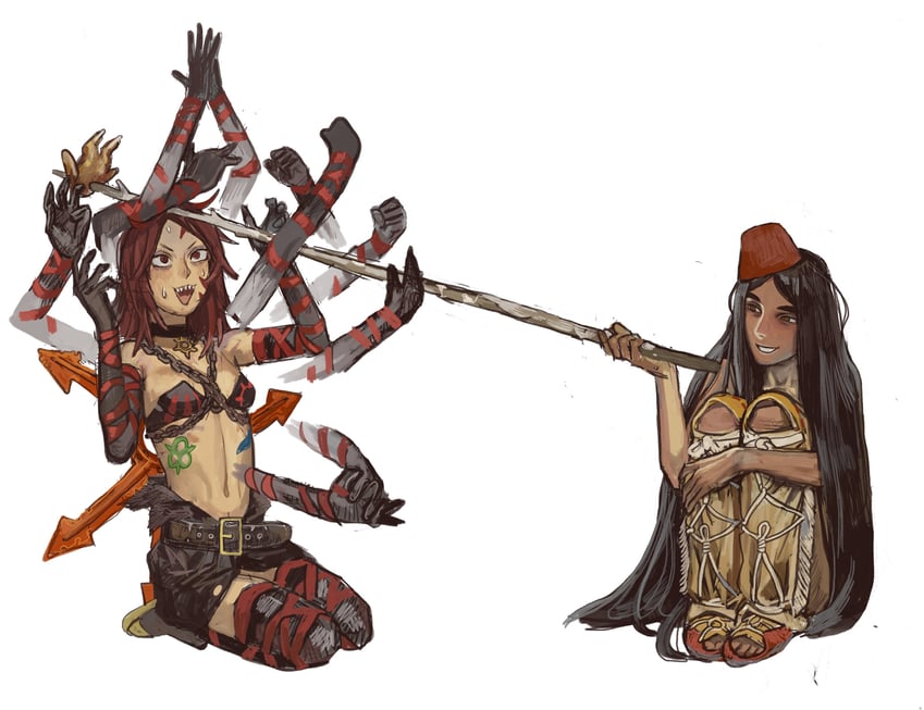 emperor of mankind and cultist-chan (warhammer 40k) drawn by mossacannibalis