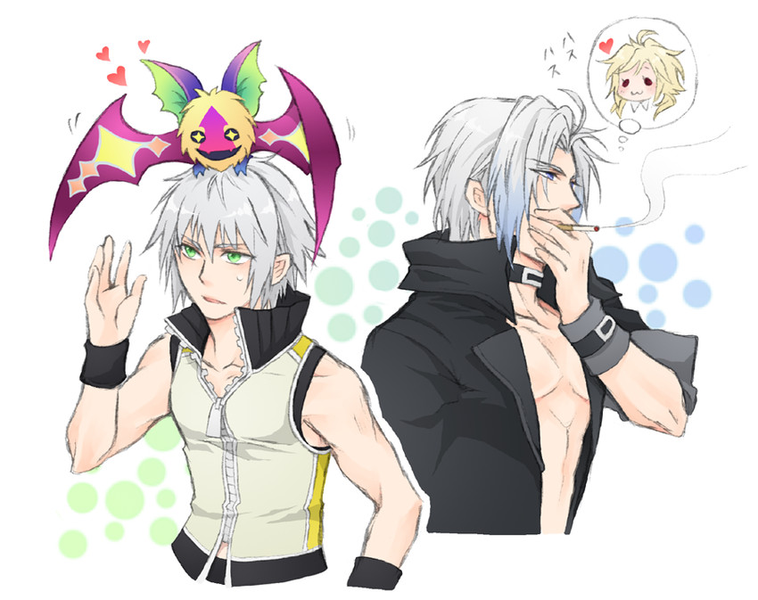 riku and koumori bat (final fantasy and 4 more) drawn by shinzui_(fantasysky7)