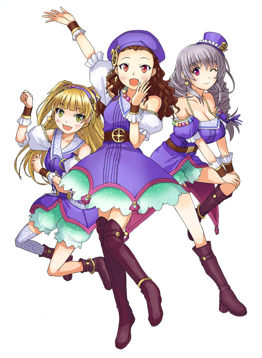 jougasaki rika, seki hiromi, and sakakibara satomi (idolmaster and 1 more) drawn by minazuki_(karashikazoku)