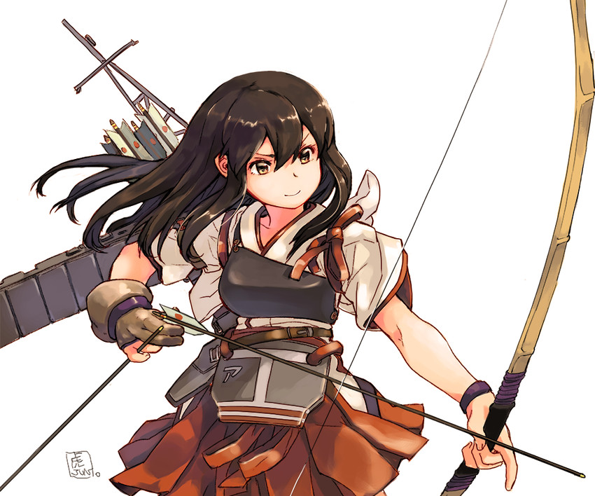 akagi (kantai collection) drawn by tora_jun