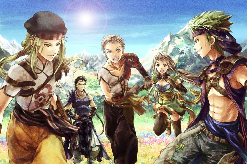 marica, hero, liu-shen, jale, and dirk (gensou suikoden and 1 more) drawn by yue_(lov_n_n)