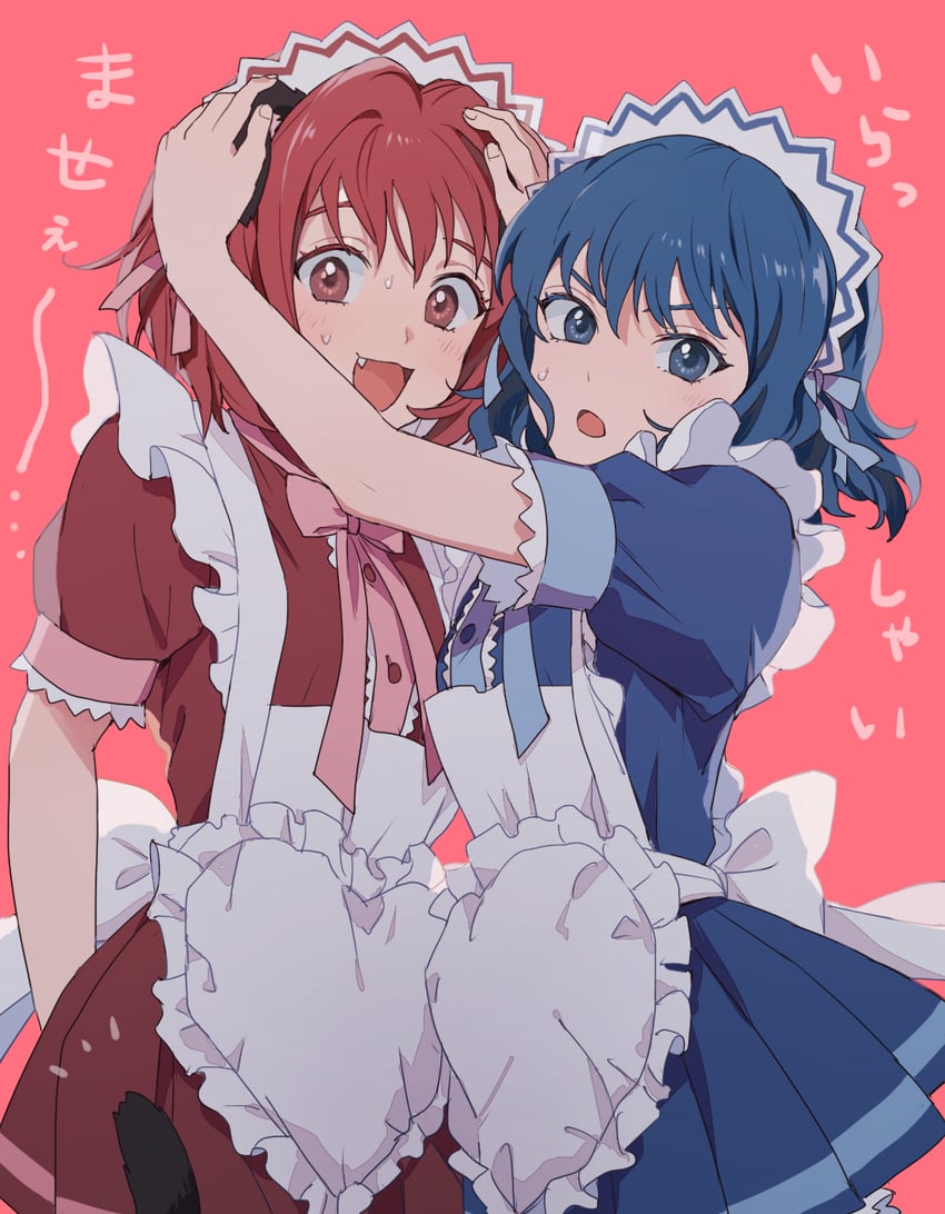 momomiya ichigo and aizawa mint (tokyo mew mew and 1 more) drawn by azkn