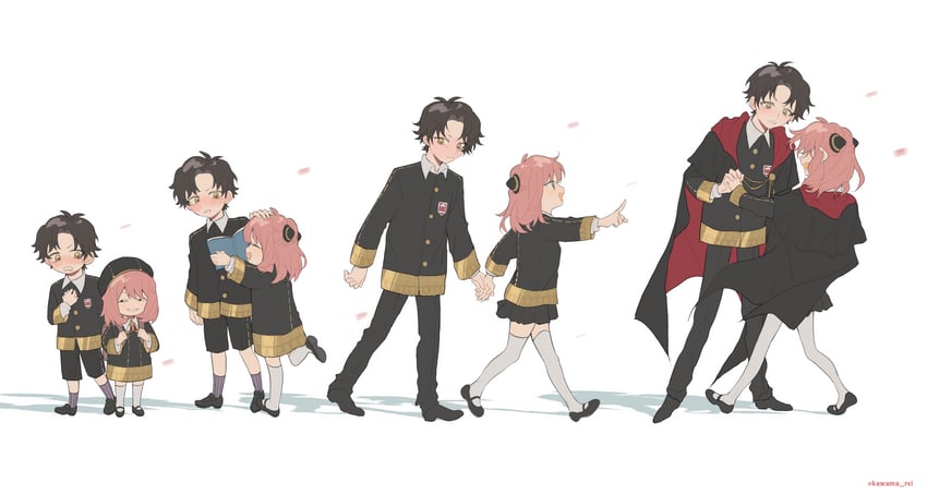 anya and damian desmond (spy x family) drawn by kawama_rei