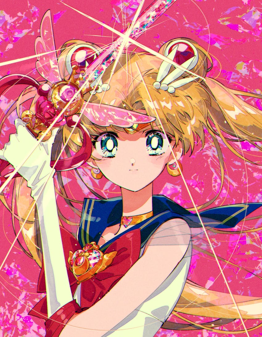 tsukino usagi, sailor moon, and super sailor moon (bishoujo senshi sailor moon and 1 more) drawn by pochi_(askas_is_god)