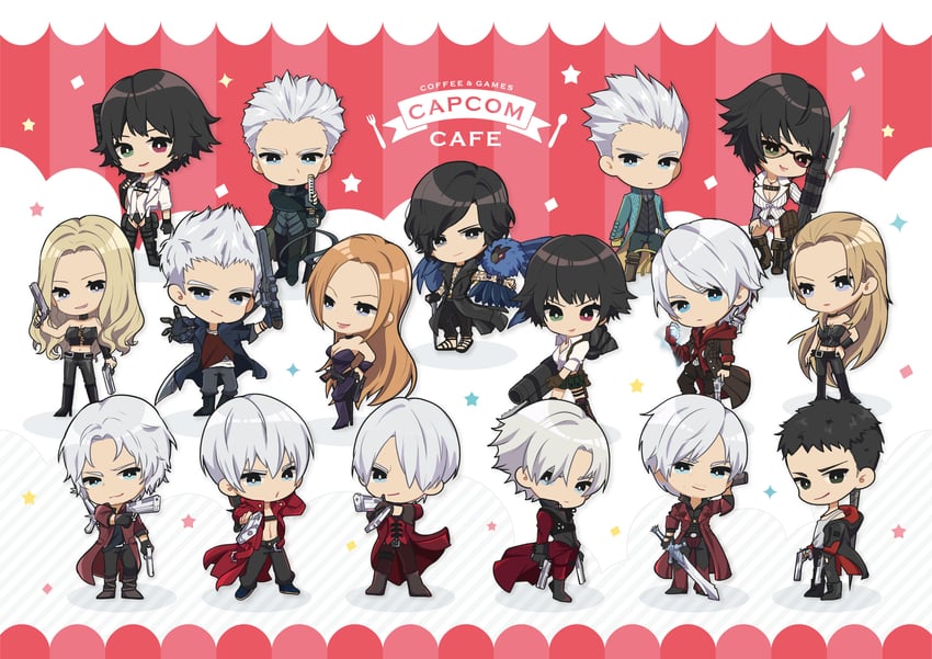 dante, vergil, lady, nero, trish, and 2 more (devil may cry and 6 more)