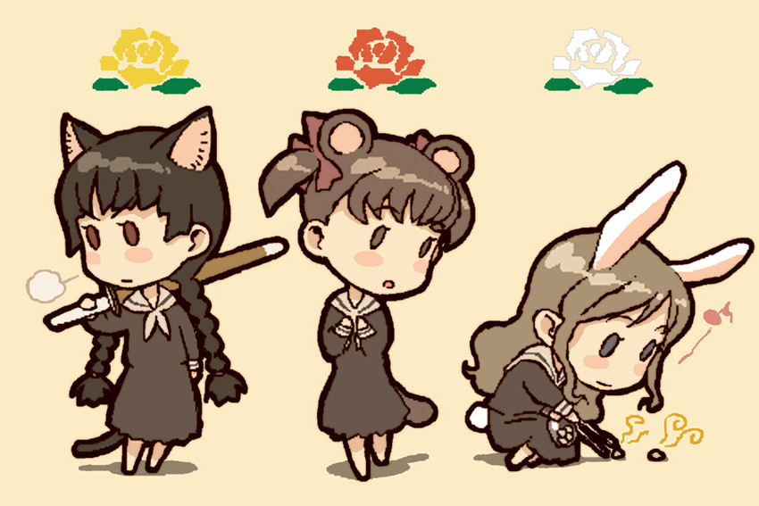 fukuzawa yumi, toudou shimako, and shimazu yoshino (maria-sama ga miteru) drawn by hijiri_rei