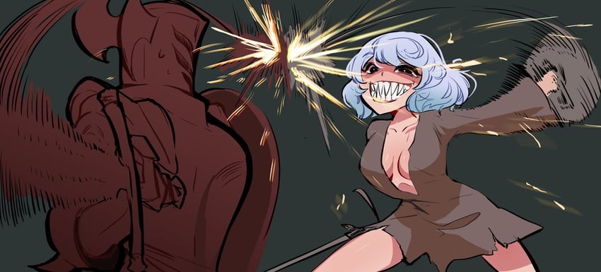 tarnished, prisoner, and crucible knight (elden ring) drawn by centurii-chan