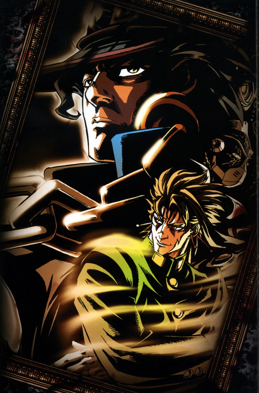 kujo jotaro, kakyoin noriaki, and hierophant green (jojo no kimyou na bouken and 1 more)