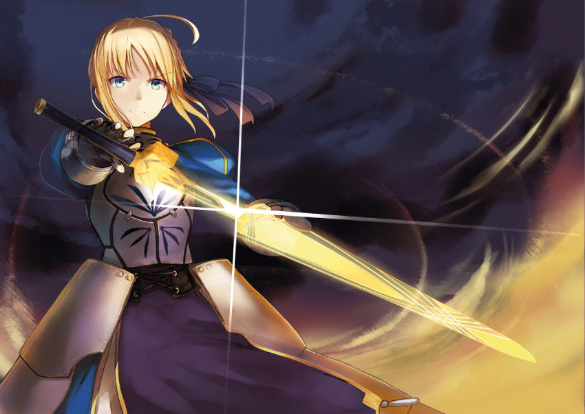 artoria pendragon and saber (fate and 1 more) drawn by shirabi