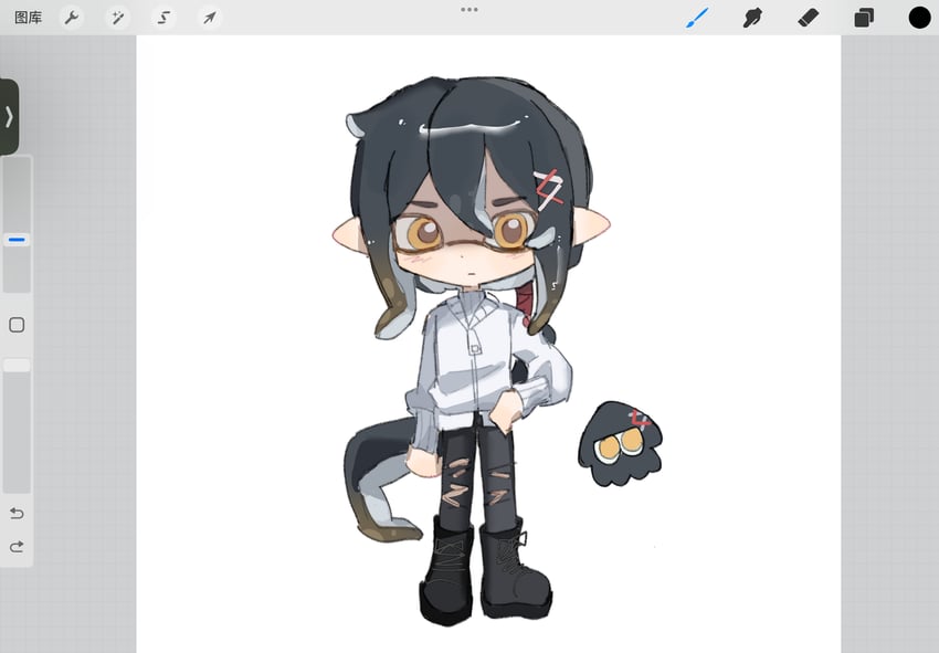 weiyunsi (splatoon and 1 more) drawn by qianwa_shi_biao