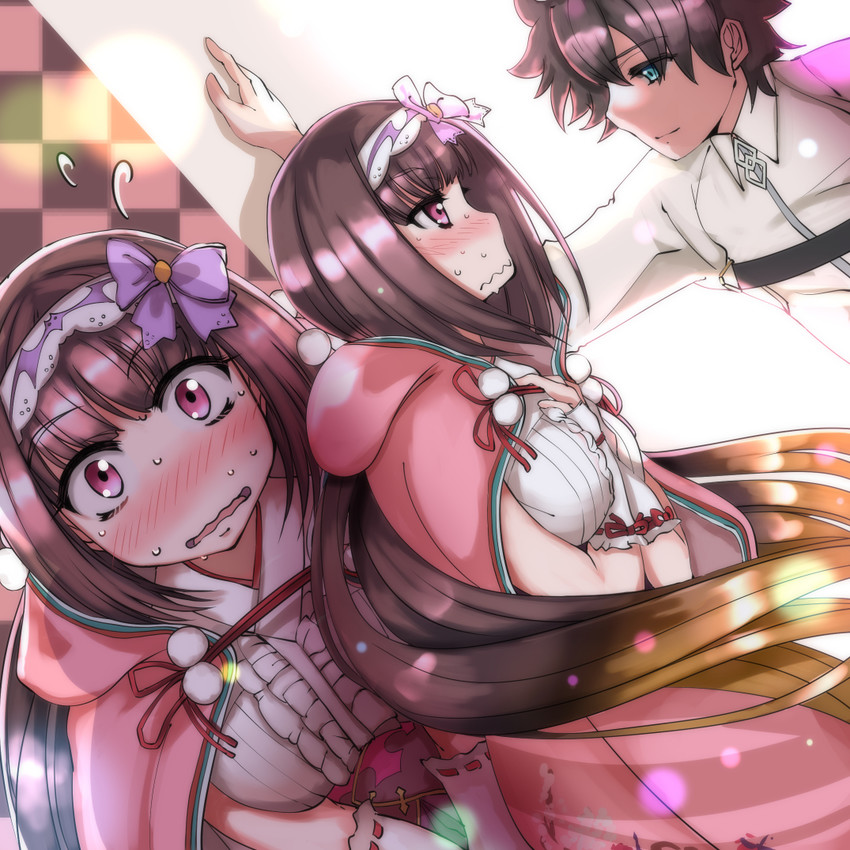 fujimaru ritsuka and osakabehime (fate and 1 more) drawn by haku_(grimjin)