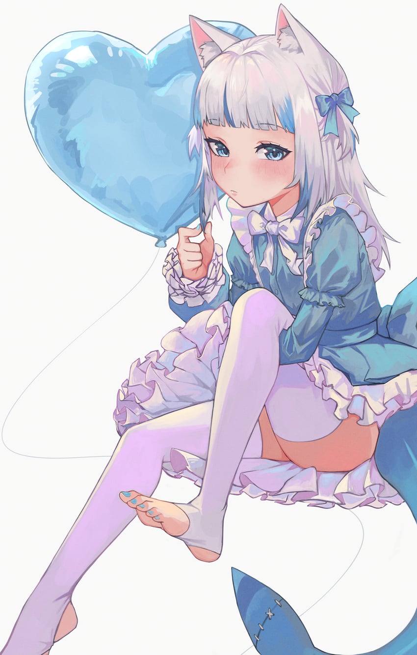 gawr gura (hololive and 1 more) drawn by kiwwwwwi