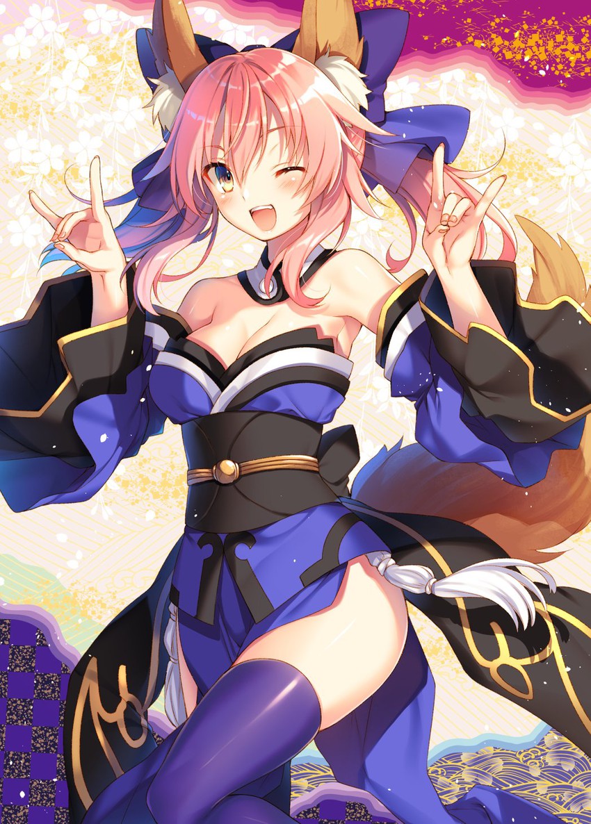 tamamo and tamamo no mae (fate and 3 more) drawn by toosaka_asagi