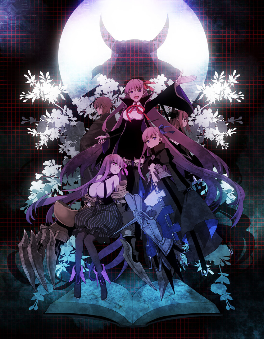 bb, meltryllis, elizabeth bathory, sessyoin kiara, passionlip, and 1 more (fate and 2 more) drawn by nomoc