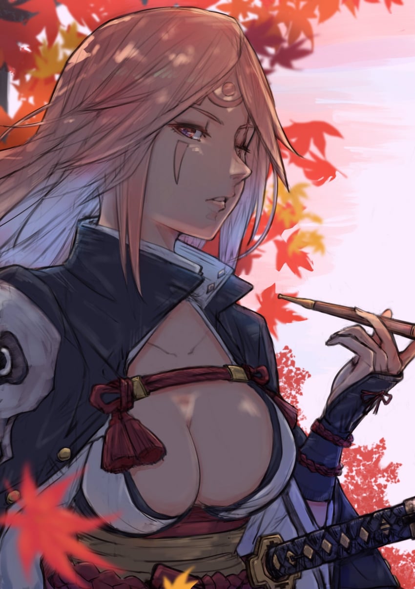 baiken (guilty gear and 1 more) drawn by levvellevvel