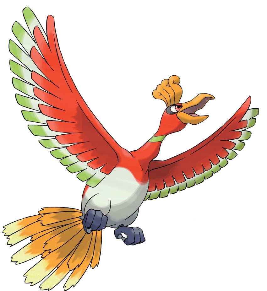 ho-oh (pokemon and 1 more) drawn by sugimori_ken
