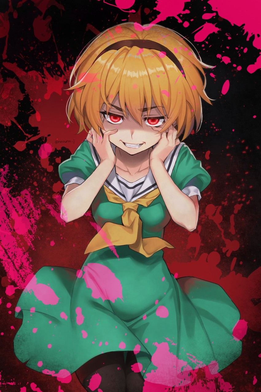 houjou satoko (higurashi no naku koro ni and 1 more) drawn by nerune_j