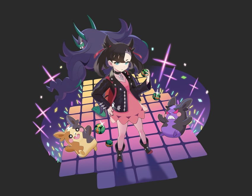 marnie, morpeko, and grimmsnarl (pokemon and 1 more) drawn by user_mhrh2758