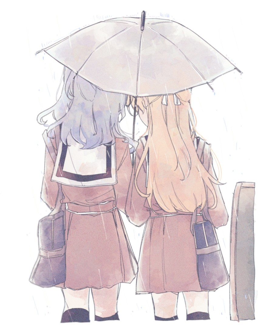 matsubara kanon and shirasagi chisato (bang dream!) drawn by kyudoli
