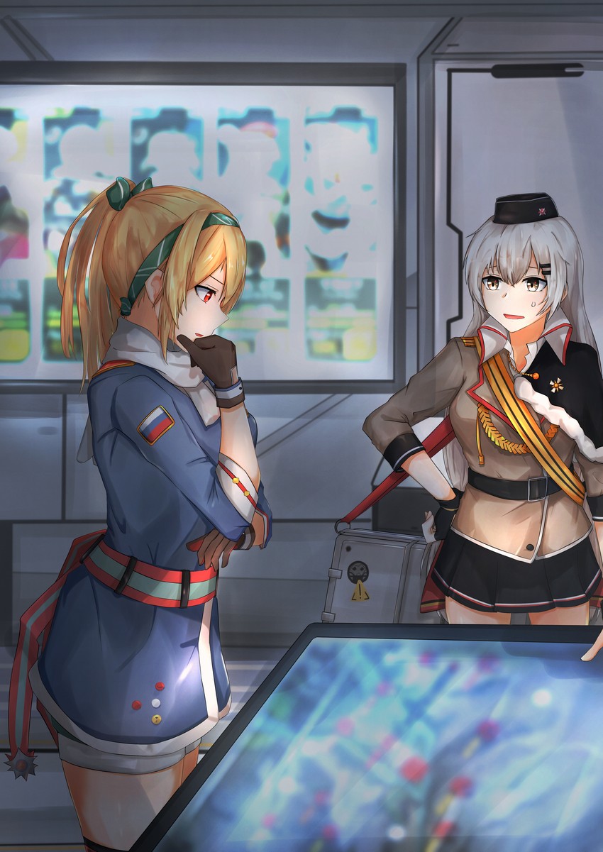 svd and sv-98 (girls' frontline) drawn by muteppona_hito