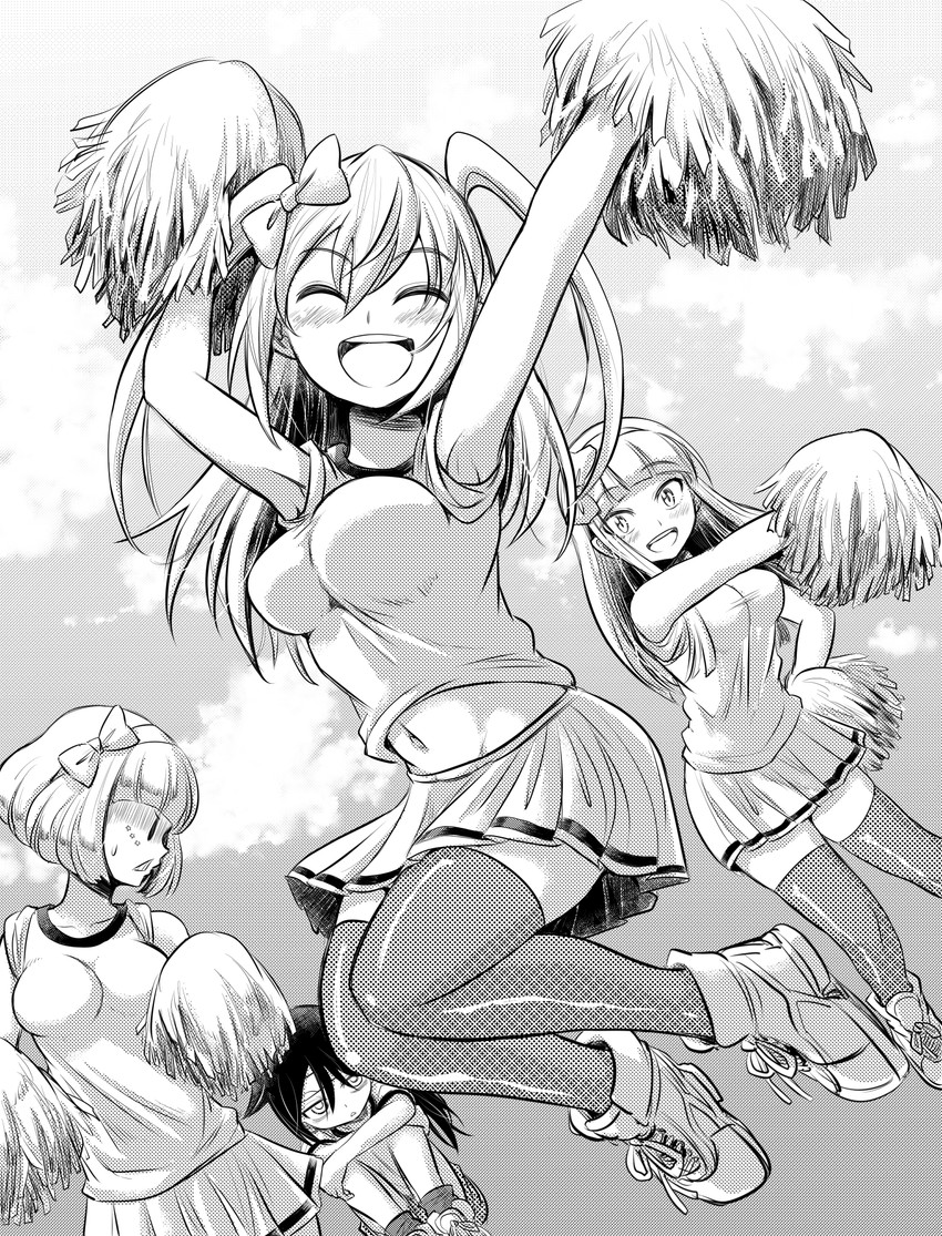 kuroki tomoko, katou asuka, nemoto hina, and uchi emiri (watashi ga motenai no wa dou kangaetemo omaera ga warui!) drawn by zatou_(kirsakizato)