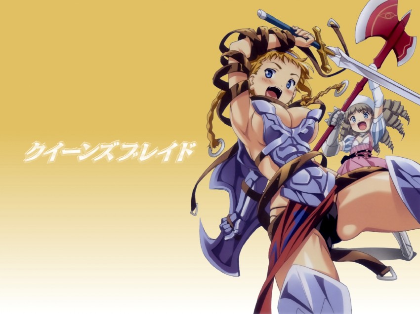 leina, exiled warrior leina, ymir, and iron princess ymir (queen's blade) drawn by kuuchuu_yousai